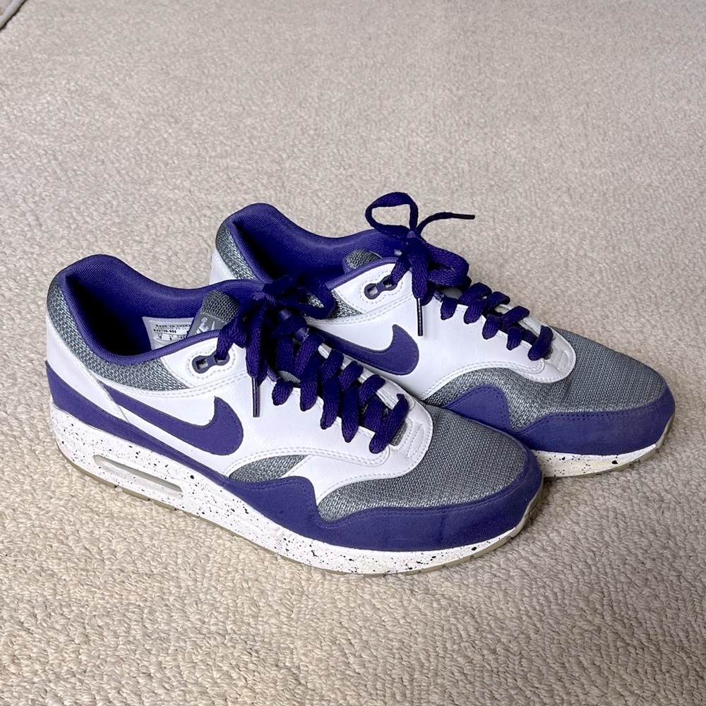 Nike Air Max custom Purple, White and Gray Sneakers Mens size 10